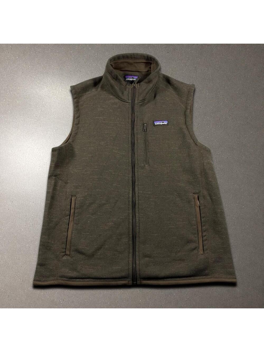 Men’s Patagonia Olive Green Better Sweater Full Zip Vest - Men's Large!